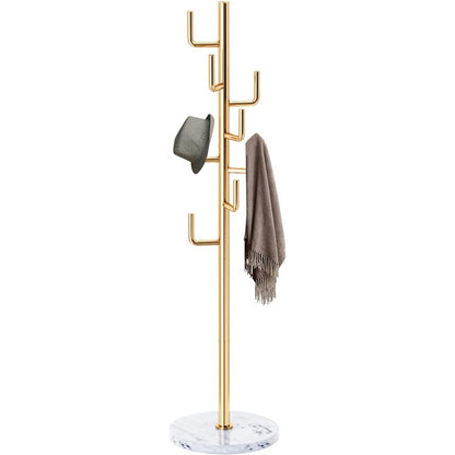 Metal Modern Coat Racks, Cactus Coat Rack Freestan Black 8 Hooks - front view