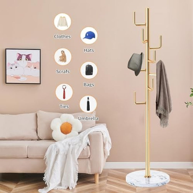Metal Modern Coat Racks, Cactus Coat Rack Freestan Black 8 Hooks - packaging