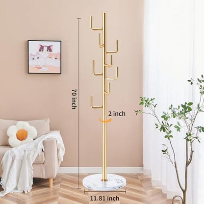Metal Modern Coat Racks, Cactus Coat Rack Freestan Black 8 Hooks - color detail